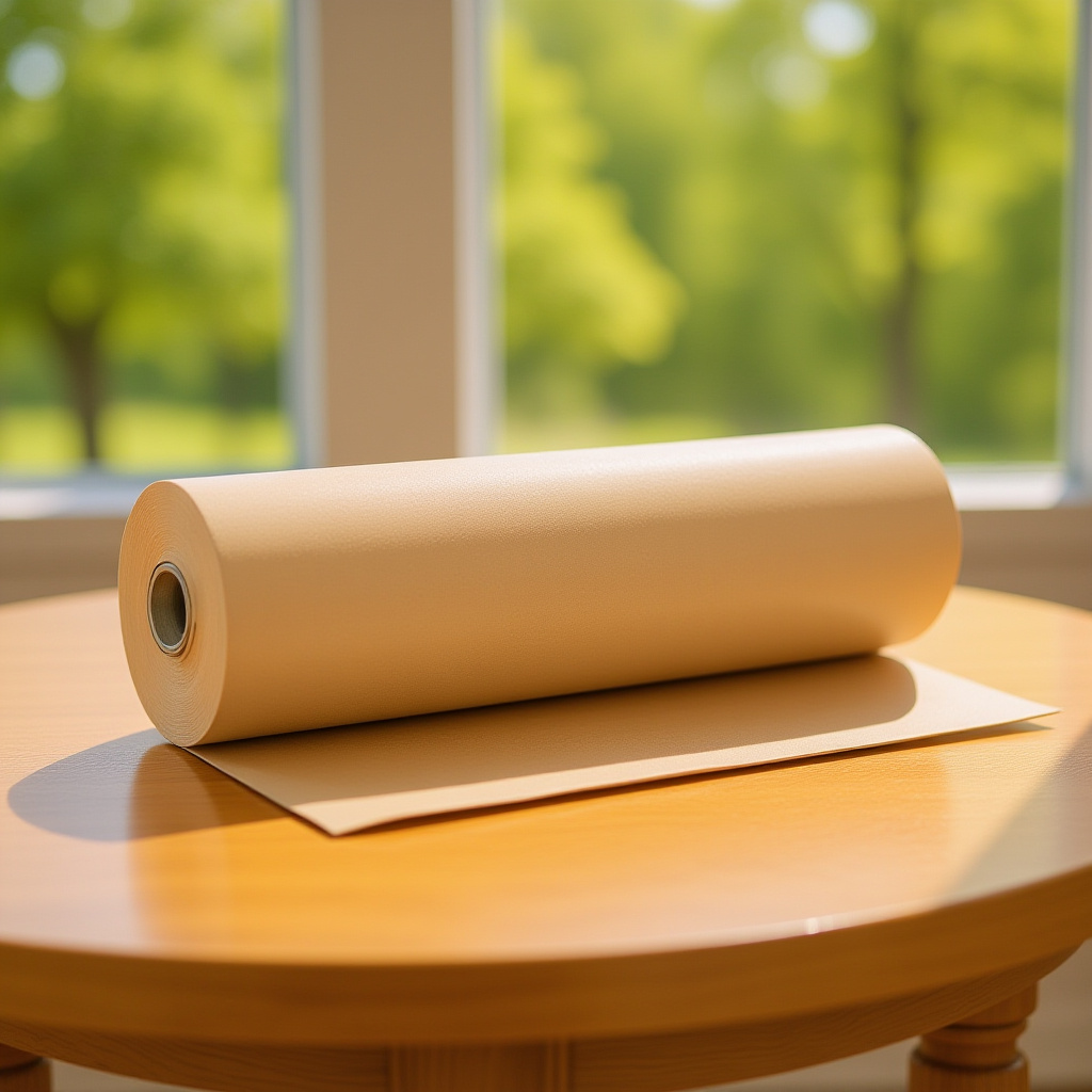 Flower Wrap Kraft - Gift Wrapping Kraft Paper Roll Brown