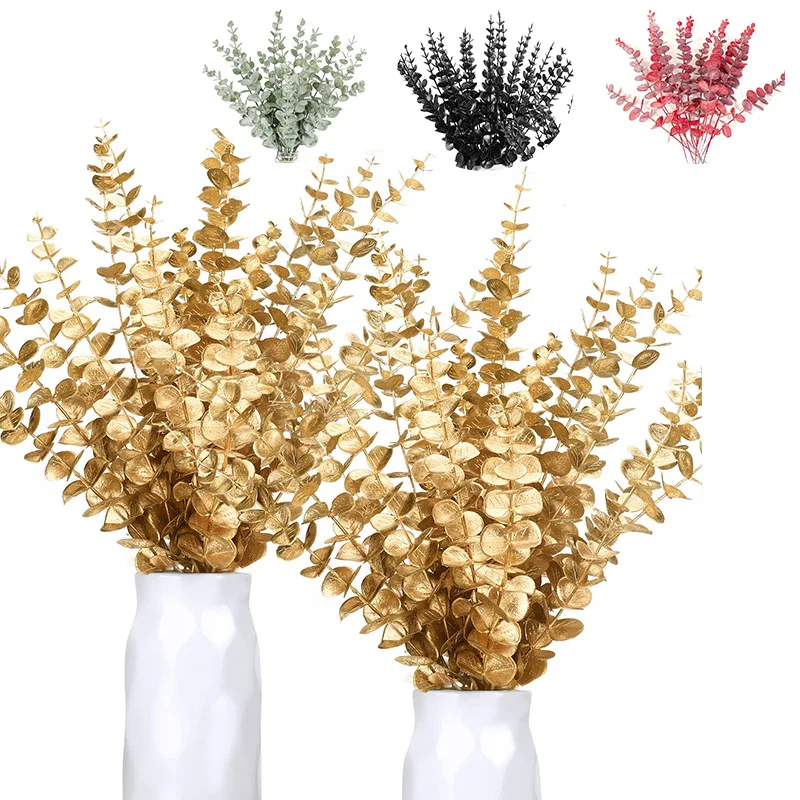 Florist Supp - 10pcs Artificial Eucalyptus Leaf Wedding Home