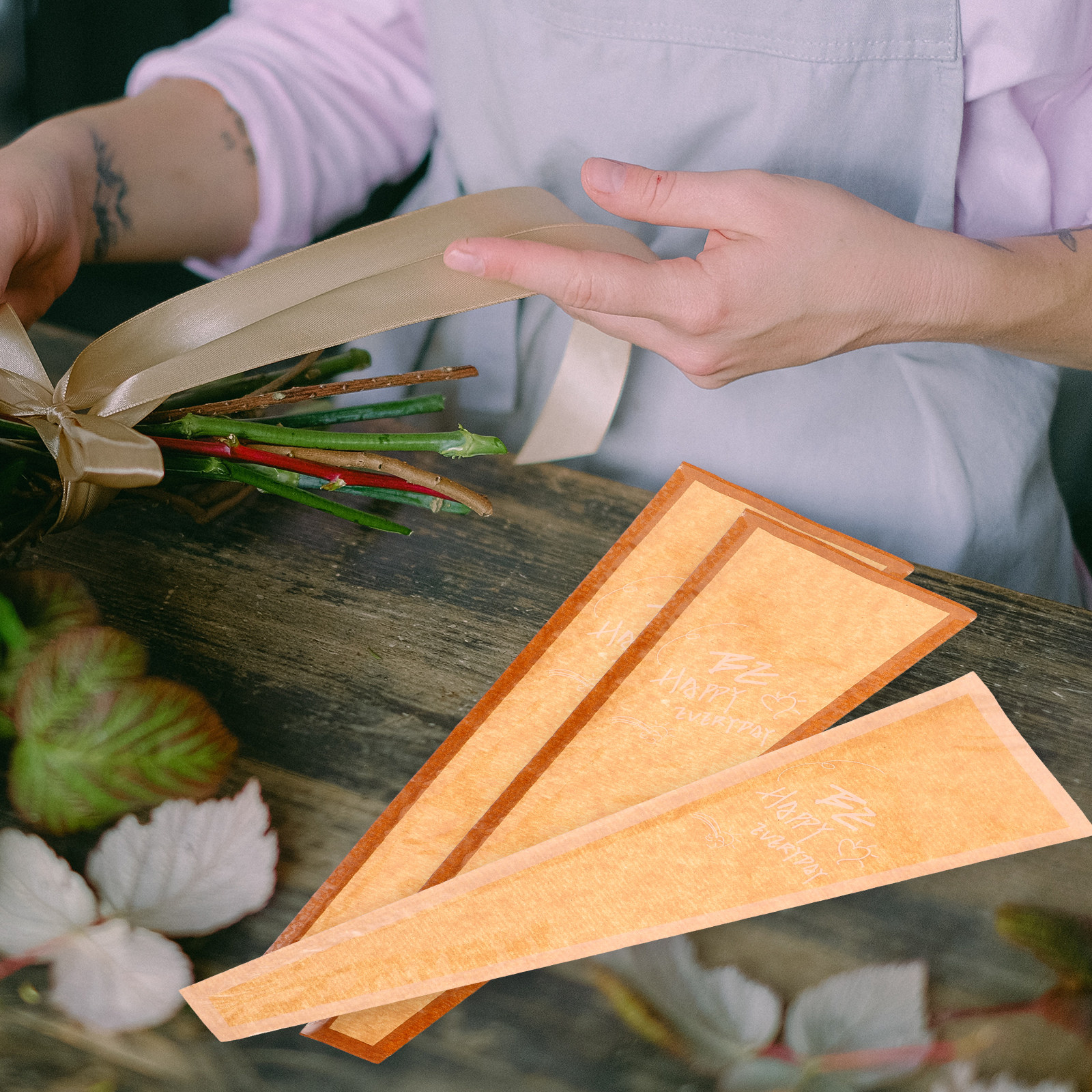 60Pcs Kraft Flower Wrap Sleeve - đánh giá và giá Flower Wrap Kraft