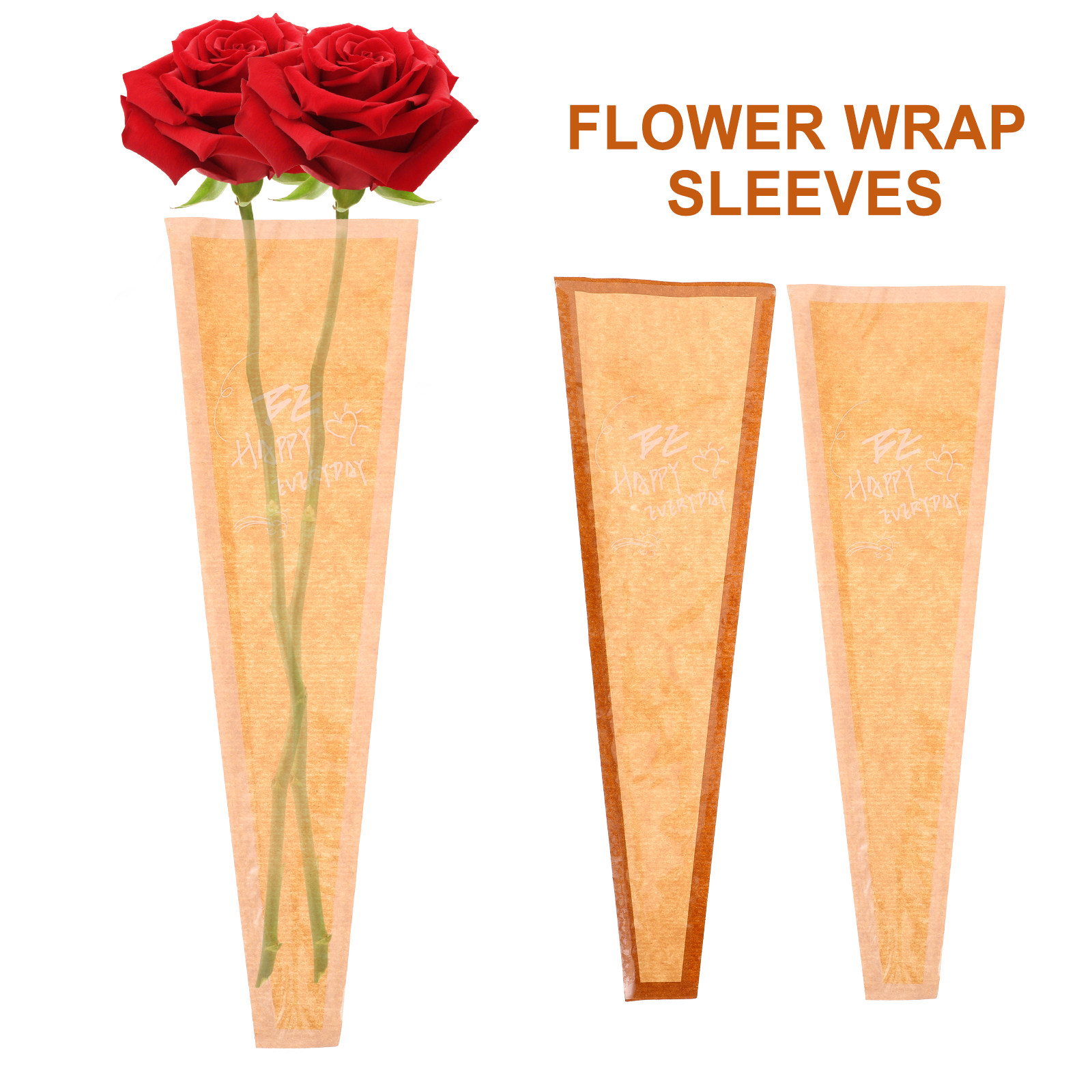 60Pcs Kraft Flower Wrap Sleeve - đánh giá và giá Flower Wrap Kraft