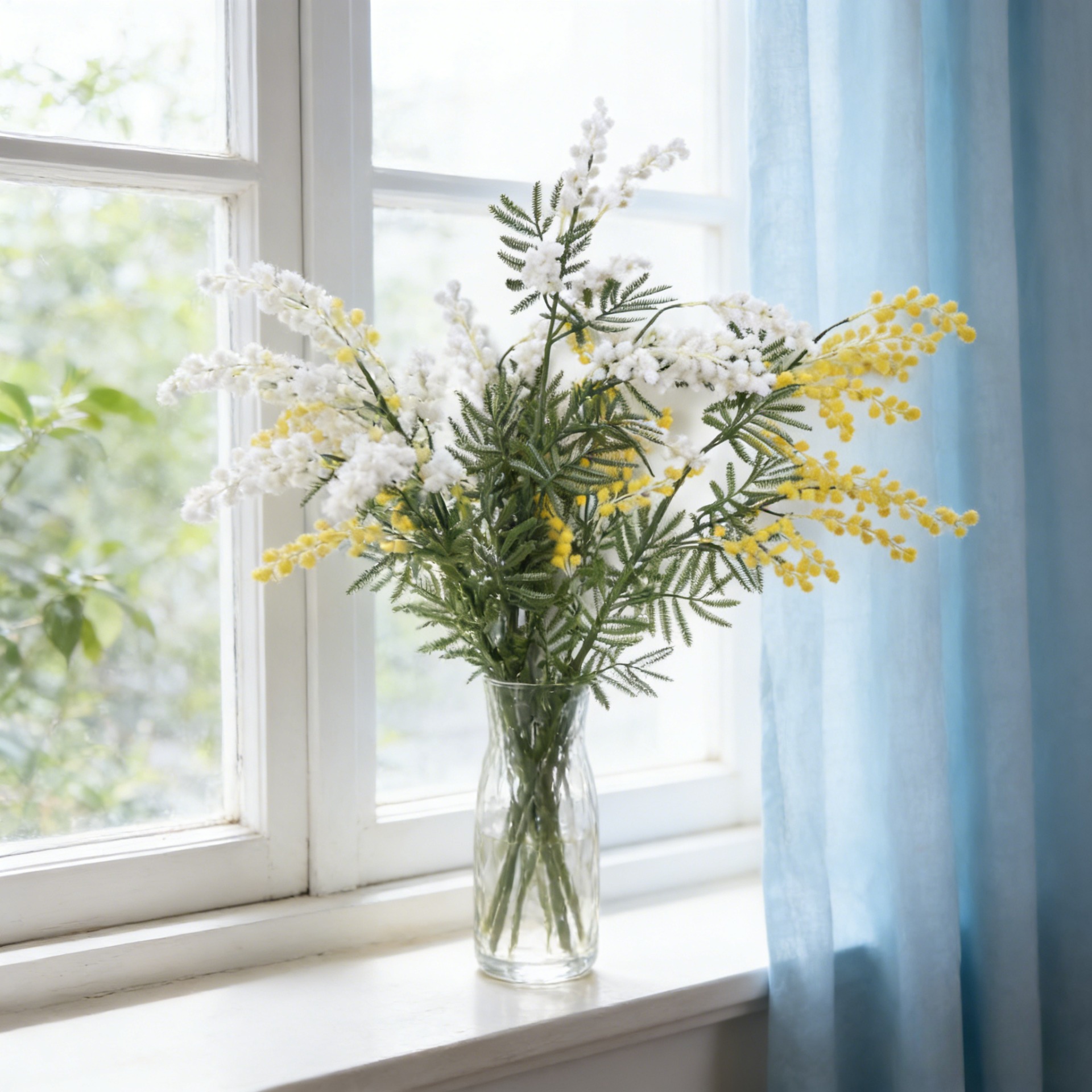 33.5 Inch Artificial Mimosa Br - đánh giá và giá Florist Supp