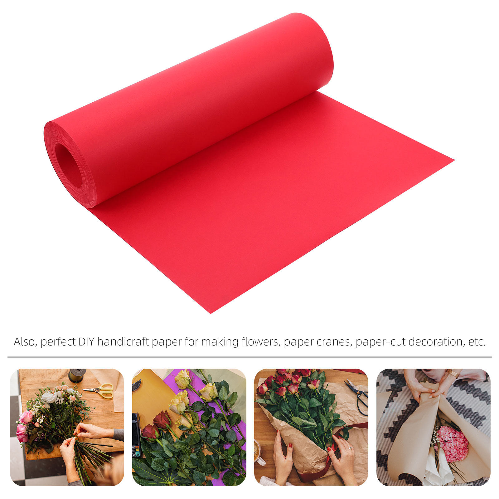 1 Roll Red Kraft Paper Roll fo - đánh giá và giá Flower Wrap Kraft