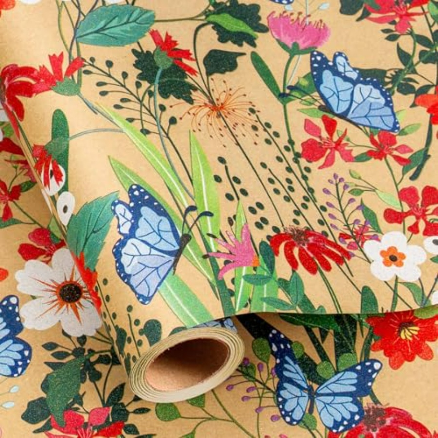 Kraft Flowers Wrapping Paper,  - đánh giá và giá Flower Wrap Kraft