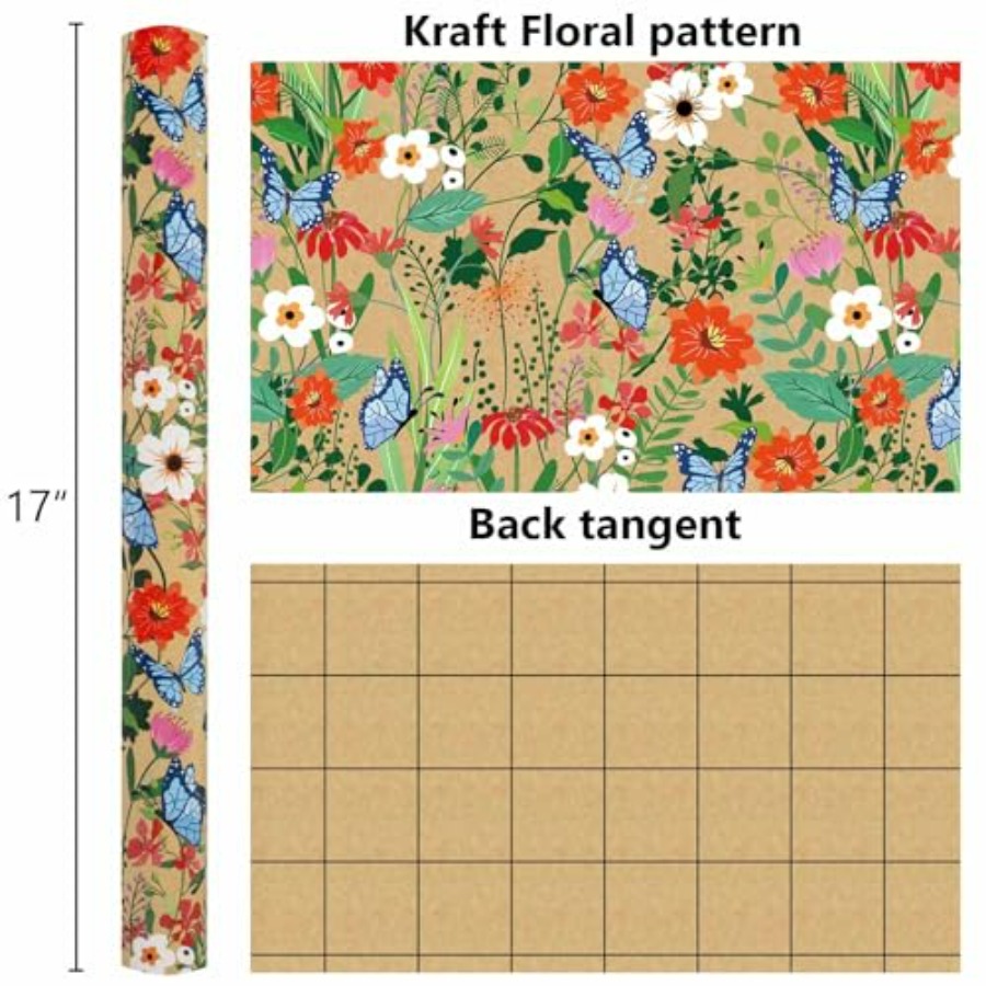 Kraft Flowers Wrapping Paper,  - đánh giá và giá Flower Wrap Kraft