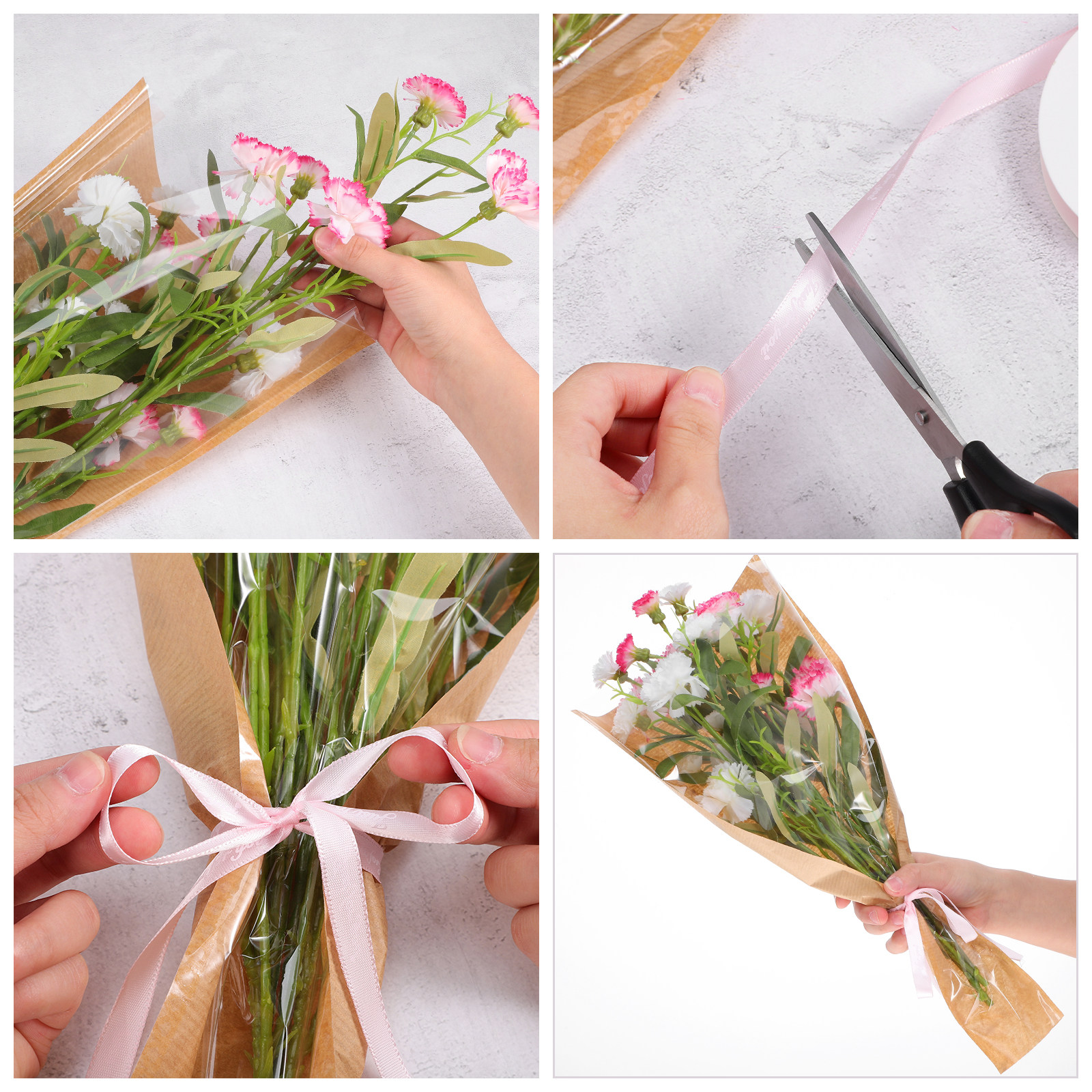 1Set Kraft Paper Flower Bags C - đánh giá và giá Flower Wrap Kraft