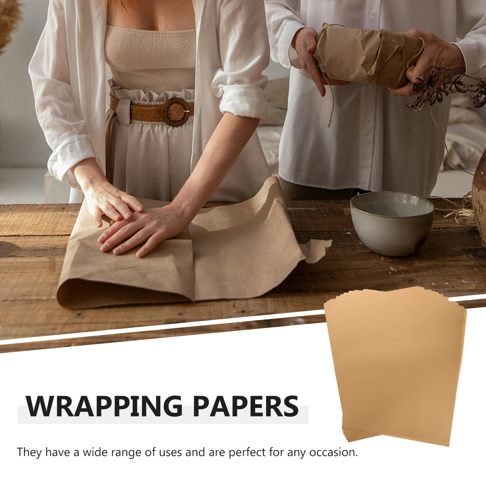 100Pcs Brown Kraft Wrapping Pa - đánh giá và giá Flower Wrap Kraft