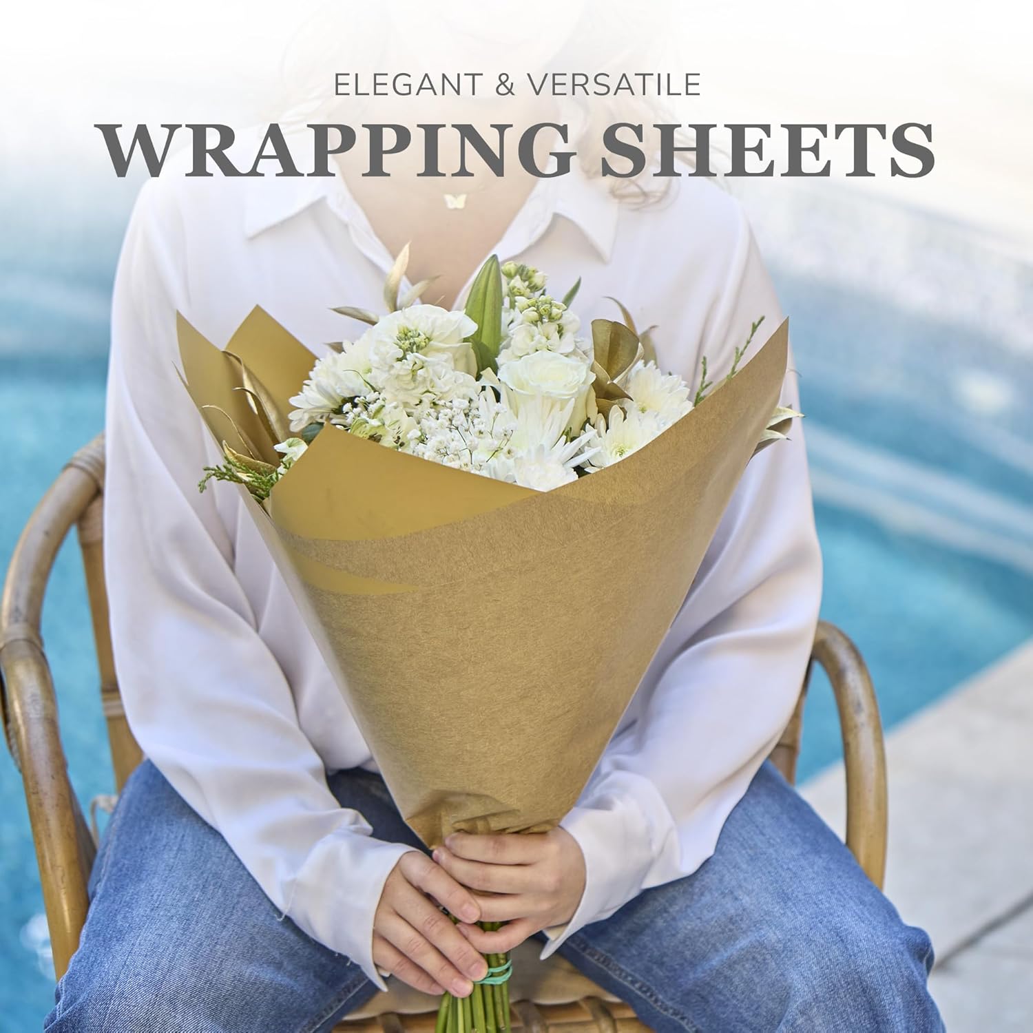 20 Sheets Double Sided Flower  - đánh giá và giá Flower Wrap Kraft